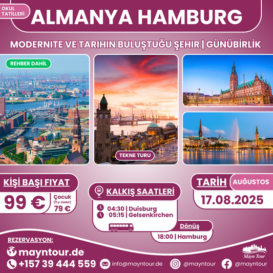 HAMBURG - Almanya | 17.08.2025 | 1 gün