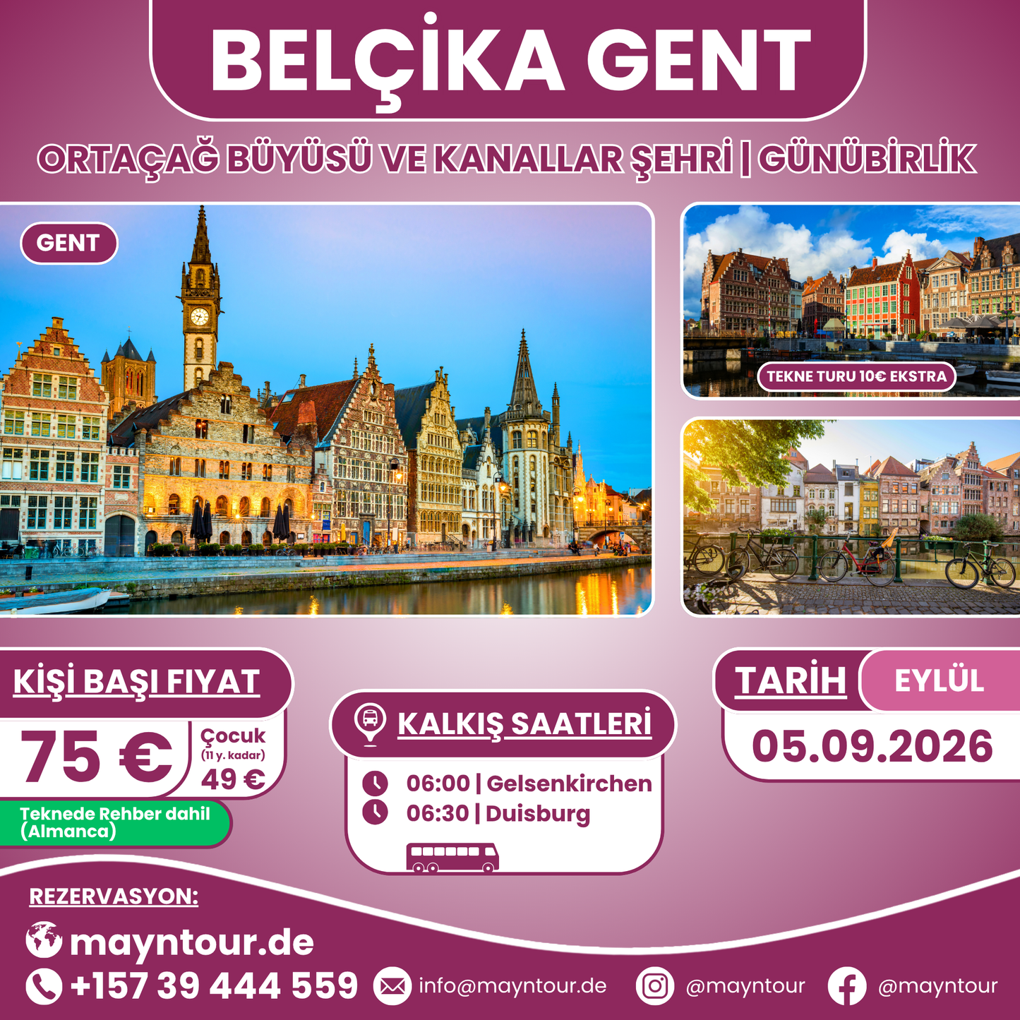 GENT – Belgien | 05.09.2026 | 1 Tag