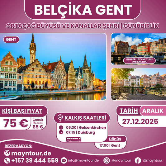 GENT - Belçika | 27.12.2025 | 1 gün