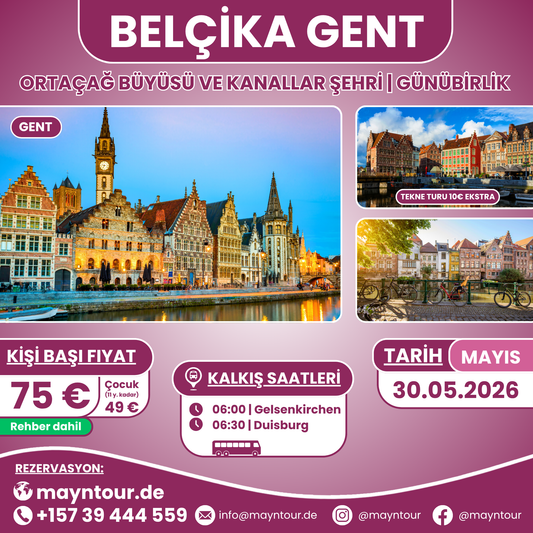 GENT - Belçika | 30.05.2026 | 1 gün