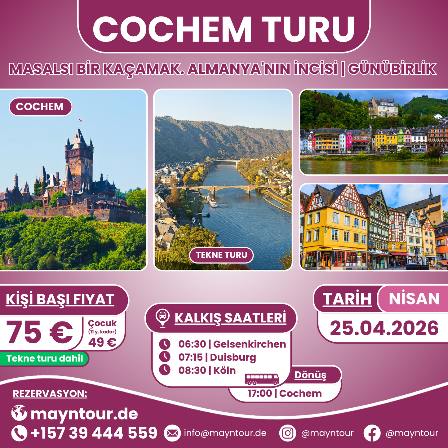 COCHEM - Almanya | 25.04.2026 | 1 gün