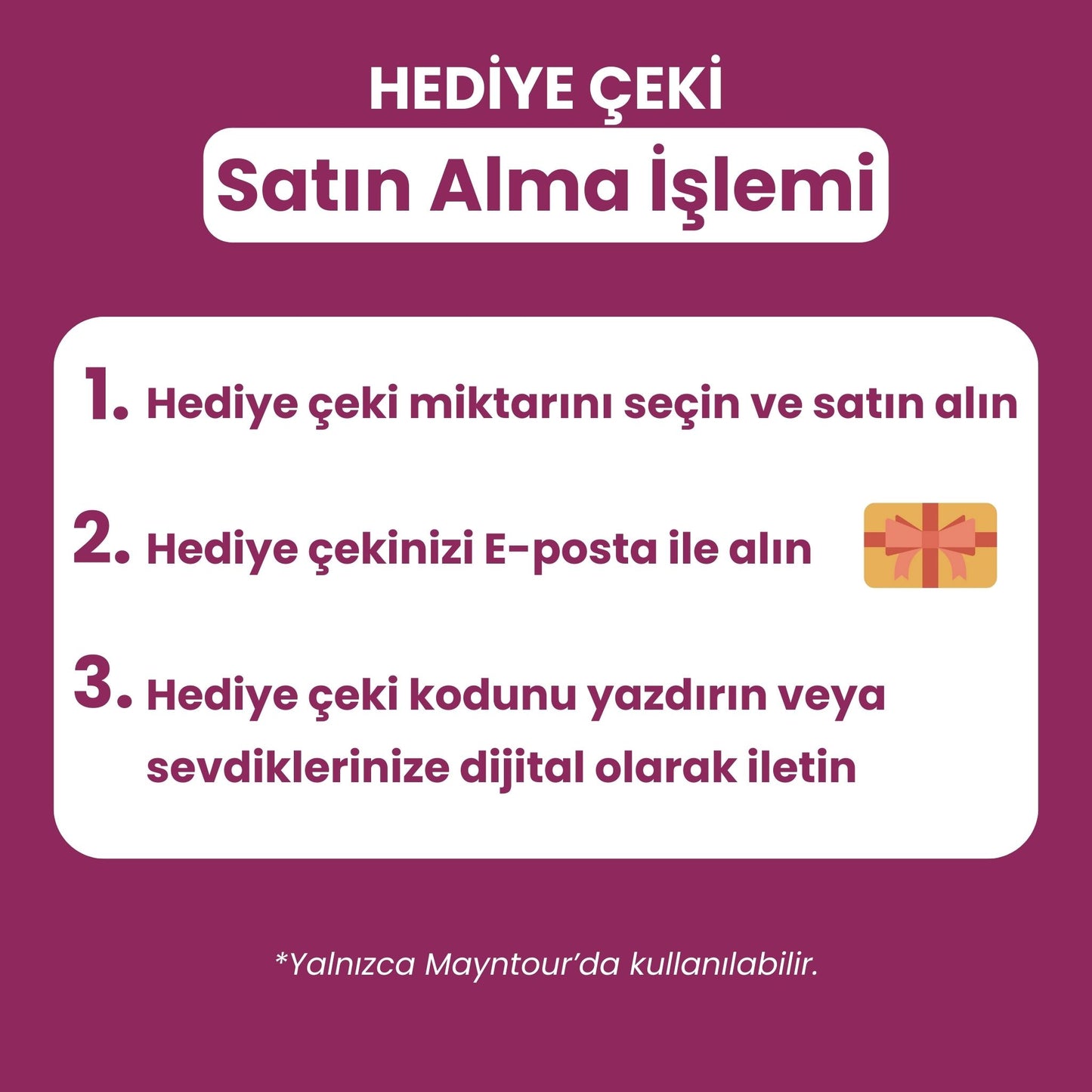 MAYNTOUR | Hediye çeki