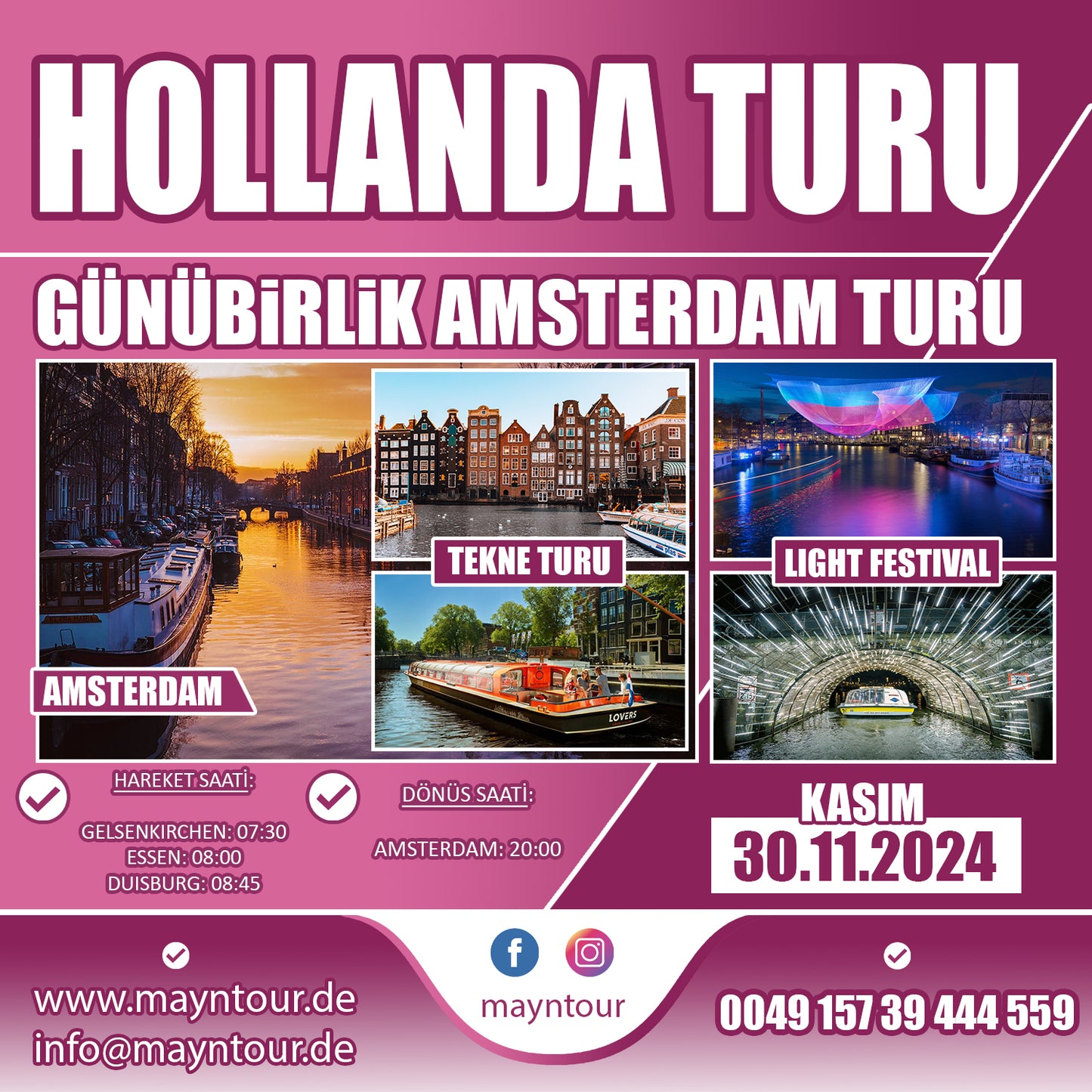 AMSTERDAM - Holland | 30.11.2024 | 1 Tag