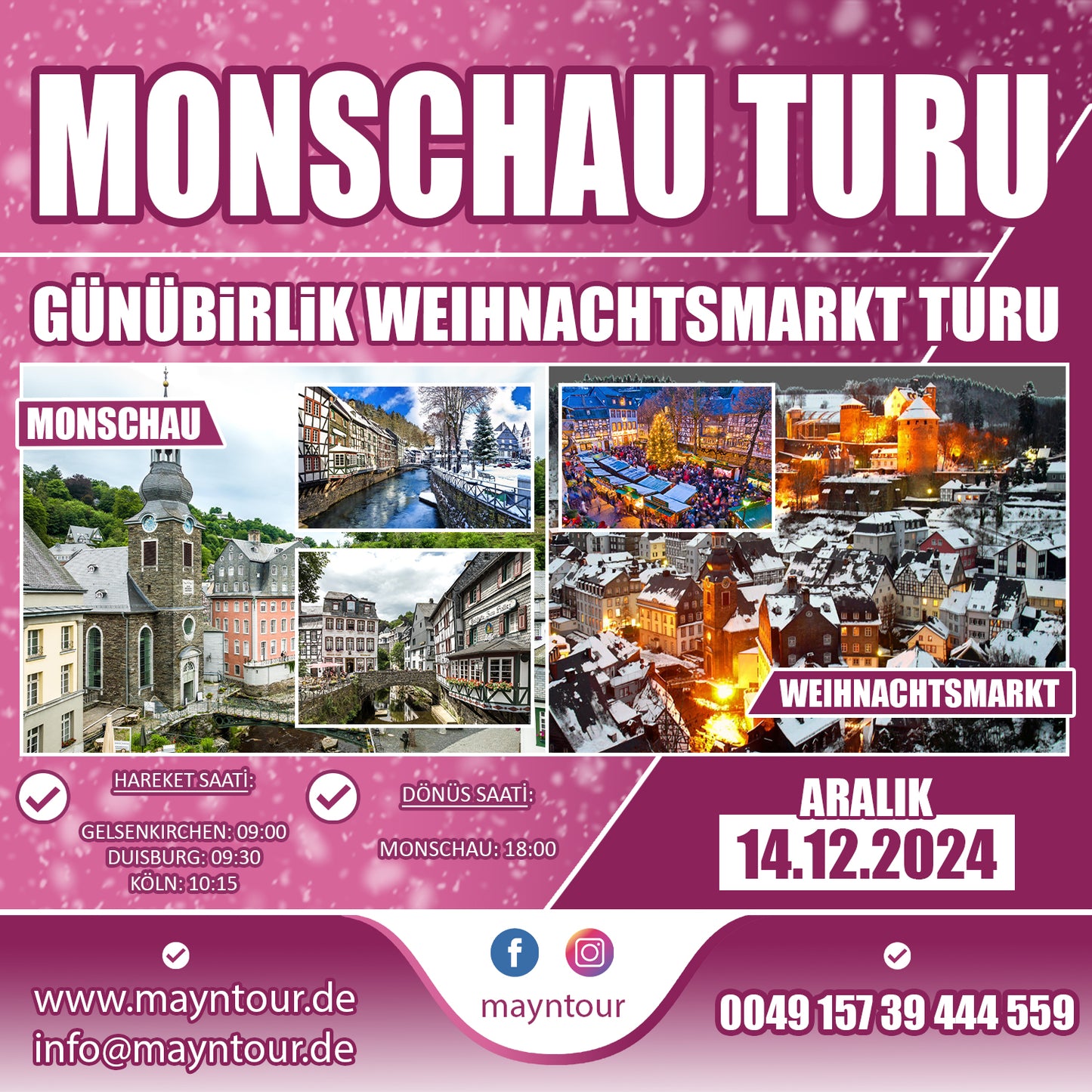 MONSCHAU / WEIHNACHTSMARKT - Deutschland | 14.12.2024 | 1 Tag